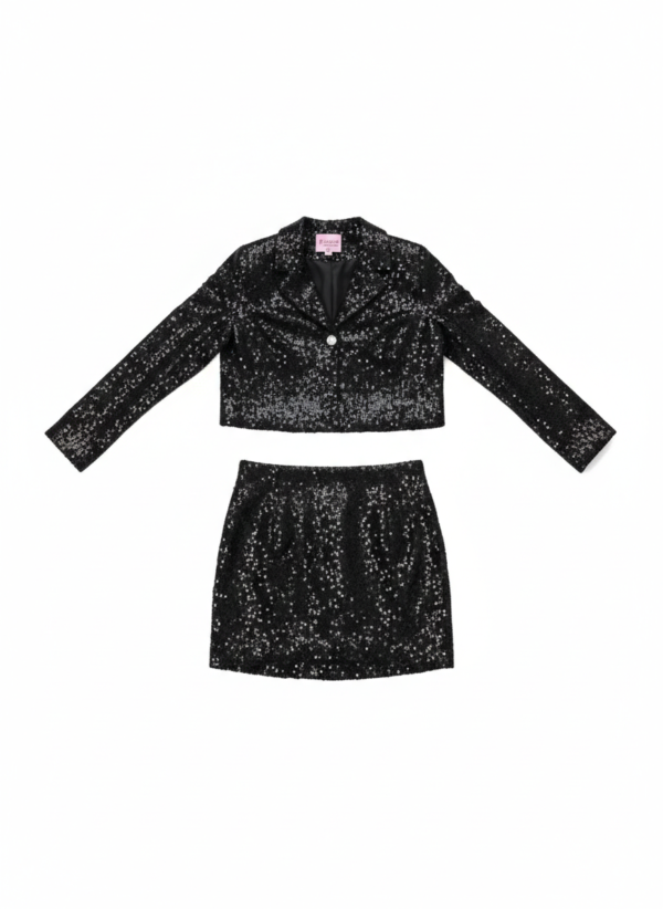 Sequin Jacket & Skirt Set