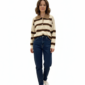 Striped Collared Knit Top