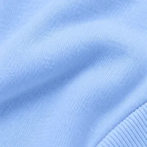 Sky Blue zip-up hoodie and jogger set, illustrative fabric close-up